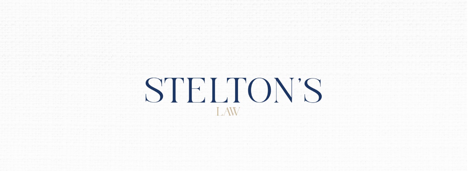 Stelton's Law wordmark on textured paper